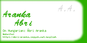 aranka abri business card