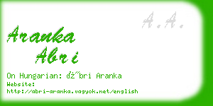 aranka abri business card